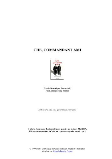 CHE, COMMANDANT, AMI - Cuba Solidarity Project