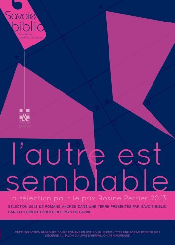 La sélection pour le prix Rosine Perrier 2013 - Savoie-biblio