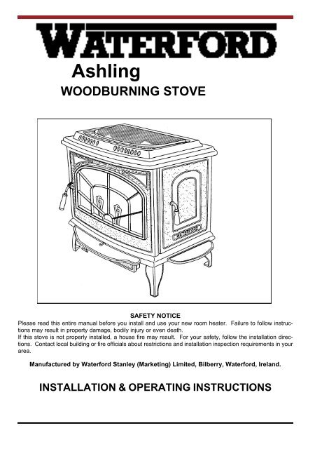 Ashling WOODBURNING STOVE - Regency Fireplace Products