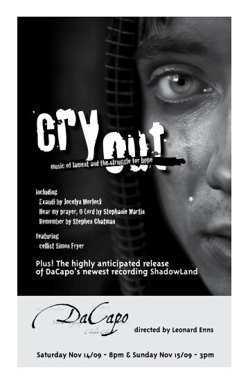 Cry Out concert program.pdf - DaCapo Chamber Choir