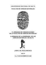 LIBRO DE RESUMENES - Universidad Nacional de Salta