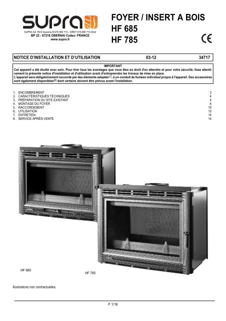 FOYER / INSERT A BOIS HF 685 HF 785 - Castorama