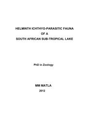 helminth ichthyo-parasitic fauna of a south african sub-tropical lake ...