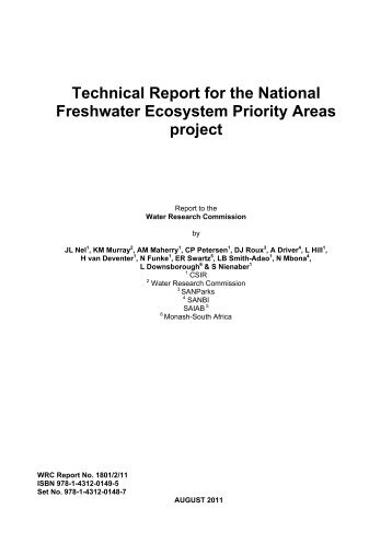 NFEPA technical report - Biodiversity GIS - SANBI