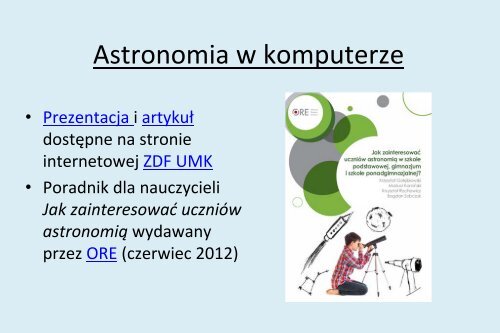 Elementy astronomii - prezentacja dr. K. Rochowicza