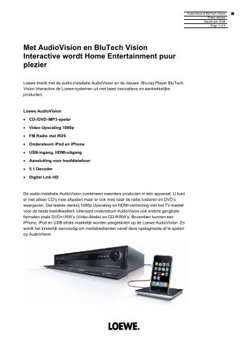 Met AudioVision en BluTech Vision Interactive wordt Home ...