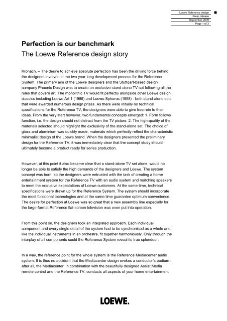 News as PDF - Loewe AG