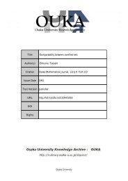Title Comparability between ramified sets Author(s) - Osaka University