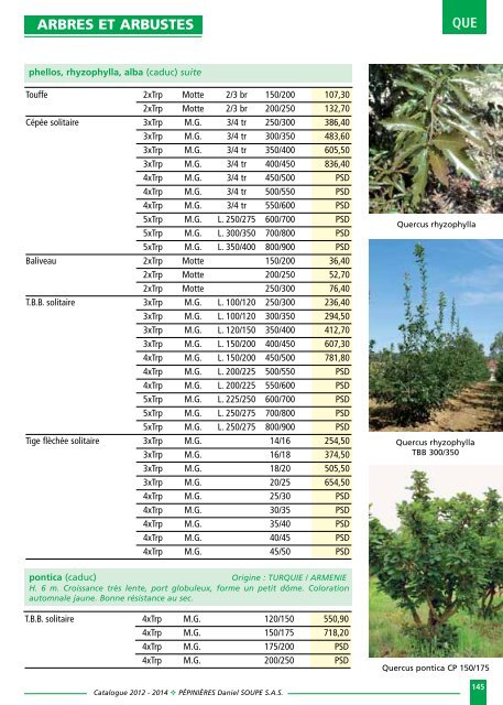 Télécharger le catalogue - Les pépinières Daniel SOUPE