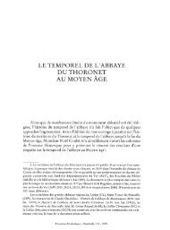 le temporel de l'abbaye du thoronet au moyen âge - Accueil