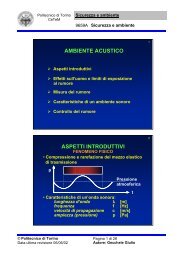 AMBIENTE ACUSTICO ASPETTI INTRODUTTIVI - Corsi di Laurea a ...