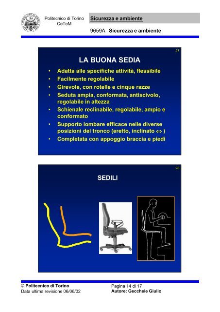 Lezione 13 - Corsi di Laurea a Distanza - Politecnico di Torino
