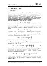 5.3 - Turbine radiali - Corsi di Laurea a Distanza - Politecnico di Torino