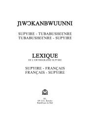 Lexique supyiré-français - SIL Mali