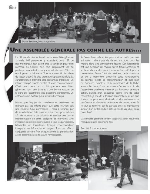 JUIN 2012 - Centre Communautaire de Loisir de la Côte-des-Neiges