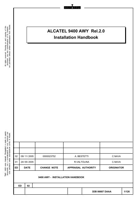 Alcatel bts installation and commissioning pdf software