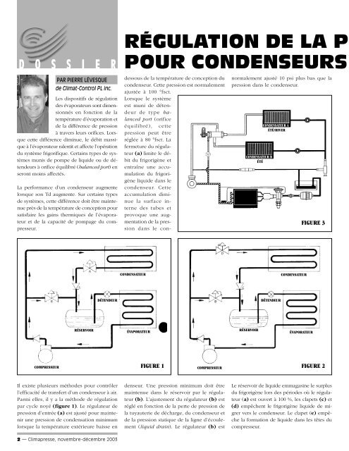 Régulation de la pression de condensation pour condenseur à air