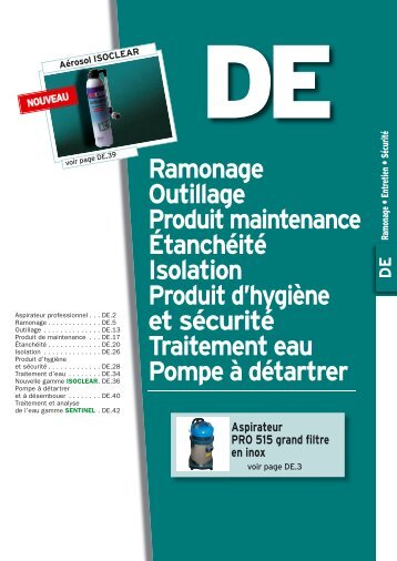 Ramonage Outillage Produit maintenance Étanchéité ... - DIFF