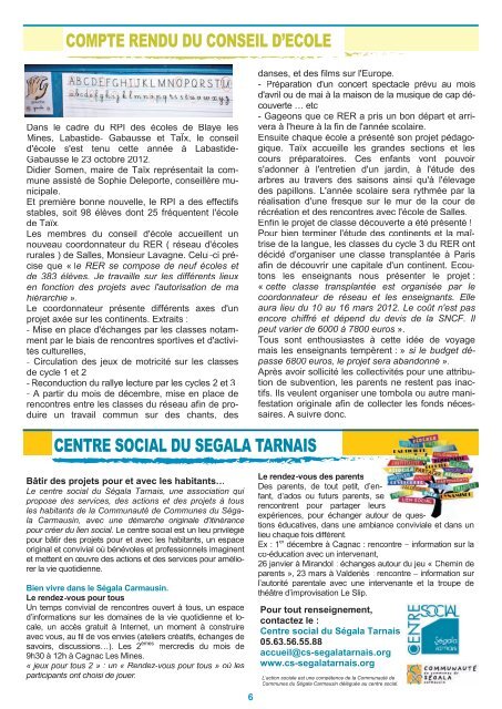 BULLETIN MUNICIPAL - Communauté de communes du Ségala ...