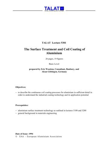 The Surface Treatment and Coil Coating of ... - CORE-Materials