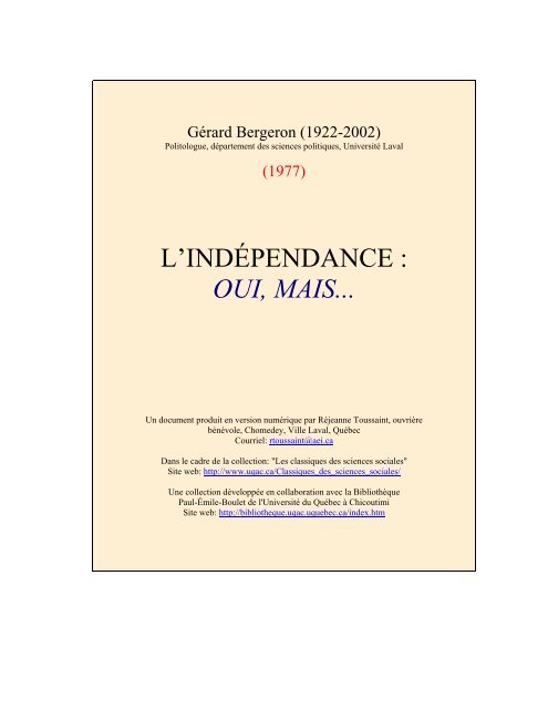 Le livre de M. Bergeron au format PDF-texte (Acrobat Reader)