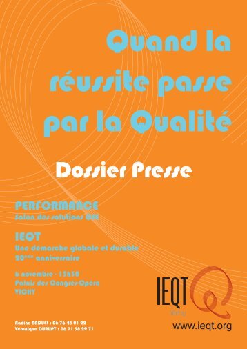 Dossier Presse - Association France Qualité Performance