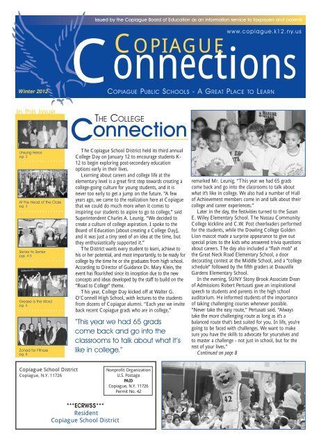 2012 Winter - Copiague Public Schools