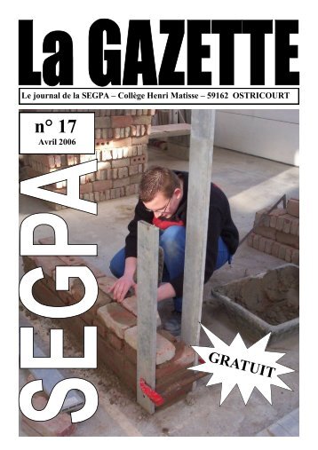 Lire La GAZETTE n° 17