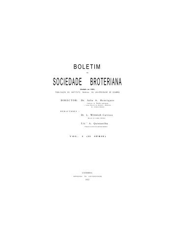 SOCIEDADE BROTERIANA - Biblioteca Digital de Botânica ...