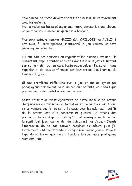 "La pédagogie du jeu, une méthode active de la plongée à part ...