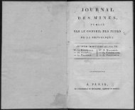 JOUÉNAL - Journal des mines et Annales des mines 1794-1881.