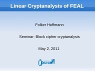 Linear Cryptanalysis of FEAL - b-it cosec