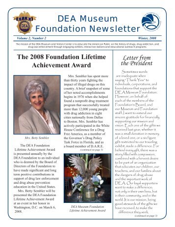 DEA Museum Foundation Newsletter - DEA Educational Foundation