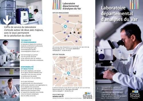 Consultez la brochure du laboratoire départemental d'analyses