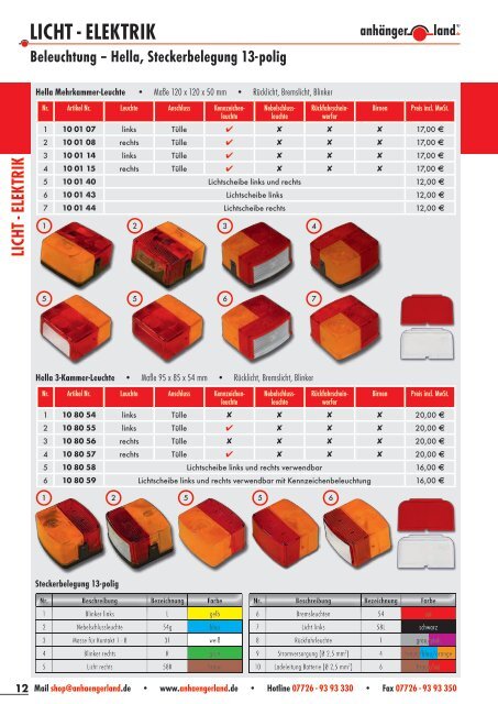 LICHT - ELEKTRIK LICHT - ELEKTRIK LICHT ... - Anhängerland