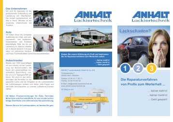 Lackschaden? 1 2 3 Die Reparaturverfahren ... - Anhalt Lackiertechnik