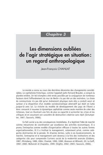 Les dimensions oubliées de l'agir stratégique en ... - De Boeck