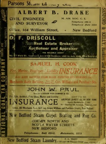 1906 New Bedford Directory including maps ... - Whaling City.net