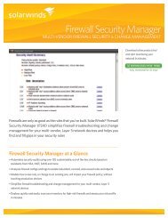 Firewall Security Manager - SolarWinds