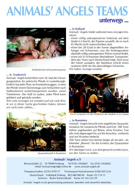 Infobrief 04.2001 - Animals' Angels e.V.