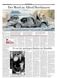 Der Mord an Alfred Herrhausen - Frankfurter Neue Presse