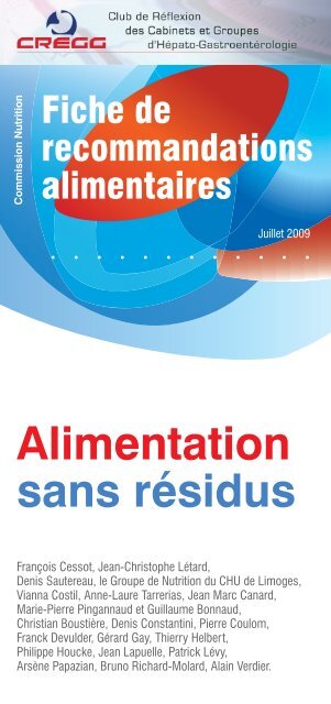 Les Regimes Sans Residus Docvadis Les Regimes Sans Residus Docvadis