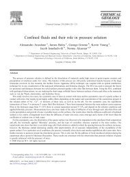 Confined fluids and their role in pressure solution - Earth Science ...