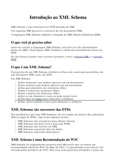 Introdução ao XML Schema - ConsILR