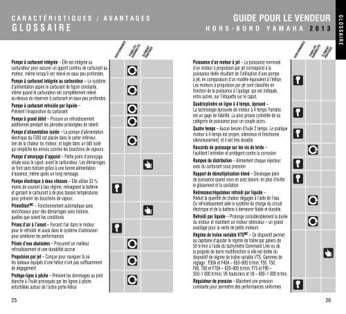 GUIDE POUR LE VENDEUR HORS-BORD YAMAHA - aqua services