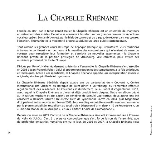 Histoire de la Résurrection & Musikalische Exequien - La Chapelle ...