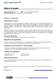 Analyse Lexicologique Des Mots Croisés Français Cief
