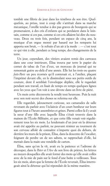 La Fille Élisa - Edmond de Goncourt - Éditions du Boucher