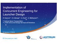 Implementation of Concurrent Engineering for Launcher Design