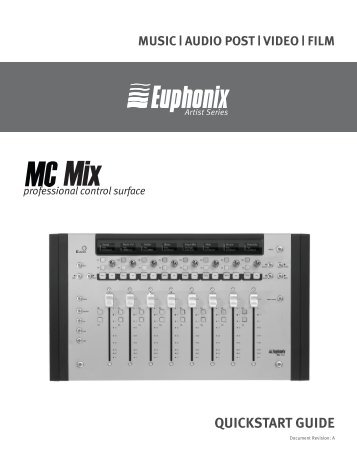 Euphonix S5 Digital Audio Mixing System Operation Manual